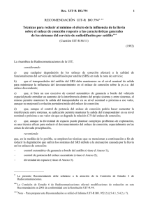 RECOMENDACIÓN UIT-R BO.794*, ** - Técnicas para reducir