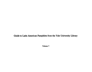 Guide to Latin American Pamphlets from the Yale University Library