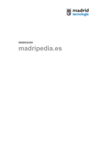 Presentación Madripedia - Ayuntamiento de Madrid