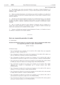 Hacia una recuperación generadora de empleo