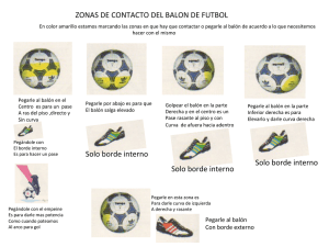 ZONAS DE CONTACTO DEL BALON DE FUTBOL Solo borde