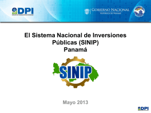 Divulgación del Sistema Nacional de Inversiones Públicas (SINIP)