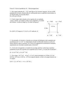 Física II.- Serie de problemas 1b.- Electromagnetismo 1.
