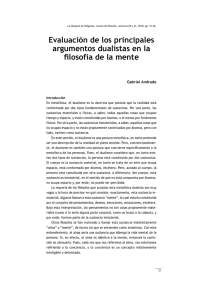 Evaluación de los principales argumentos dualistas en la filosofía