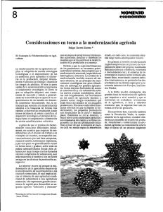 Consideraciones en torno a la modernización agrícola