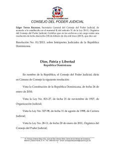 Resolución No. 01-2013, sobre Intérpretes Judiciales de la
