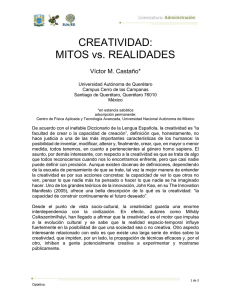 CREATIVIDAD: MITOS vs. REALIDADES