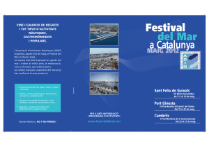 Programa d\`activitats Festival del Mar
