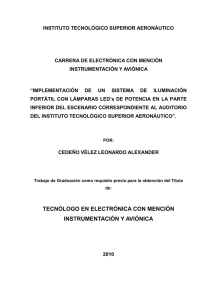 tecnólogo en electrónica con mención instrumentación y aviónica
