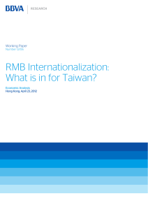RMB Internationalization: What is in for Taiwan?