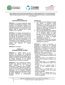 Reglamento de Adjudicación de Becas