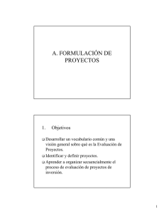 A. FORMULACIËN DE PROYECTOS