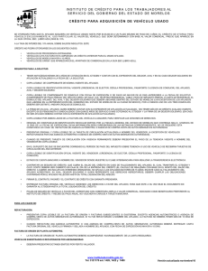 Veh&iacute;culo Usado - Instituto de Cr&eacute;dito
