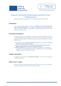 Programa de prácticas internacionales Leonardo Da Vinci “Building