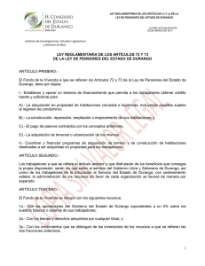 LEY REGLAMENTARIA DE LOS ARTÍCULOS 72 Y 73 DE LA LEY