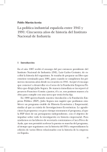 La política industrial española entre 1941 y 1991: Cincuenta años