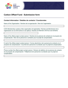 Carbon Offset Fund - Submission form