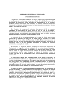 Ordenanza de Mercados Municipales.