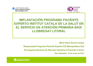 117 Implantación del programa paciente experto Institut Català de la