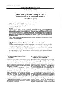 la evolución en marcha: conceptos, lógica y metodología en la