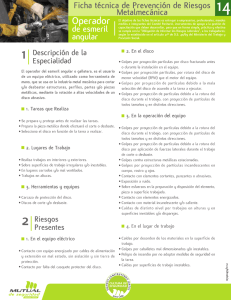 Page 1 Ficha técnica de Prevención de Riesgos 4. Metalmecánica e