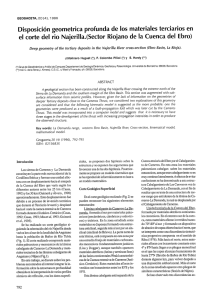 Disposición geometrica profunda de los materiales terciarios en