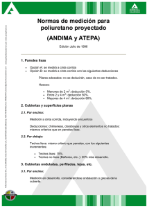 Normas de medición para poliuretano proyectado (ANDIMA y ATEPA)