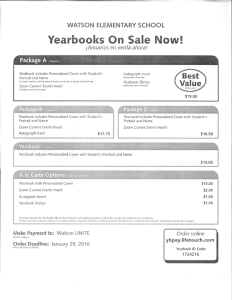 Yearbooks On Sale Now!