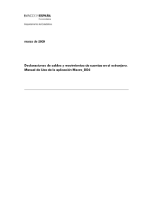 Declaraciones de saldos y movimientos de cuentas en el extranjero