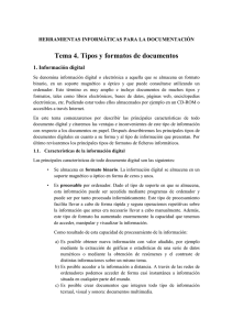 Tema 4. Tipos y formatos de documentos