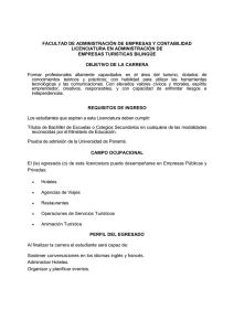 Licenciatura en Administración de Empresas Turísticas Bilingüe