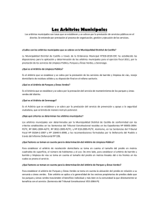 Los Arbitrios Municipales - Municipalidad de Castilla