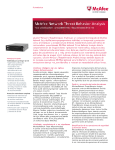 McAfee Network Threat Behavior Analysis Ficha Técnica