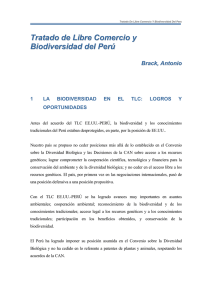 Tratado de Libre Comercio y Biodiversidad del Perú
