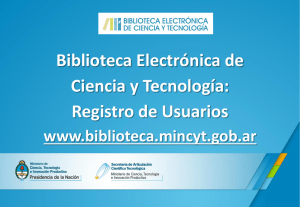 Biblioteca Electrónica de Ciencia y Tecnología: Registro de Usuarios