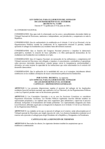 Ley para el ejercicio del sufragio de hondureños en el exterior