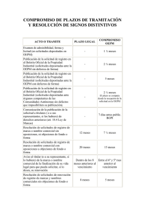 compromiso de plazos de tramitación y resolución de signos