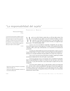 “La responsabilidad del sujeto”