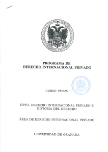 DERECHO INTERNACIONAL PRIVADO 1998.1999
