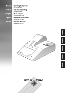 Operating instructions RS-P42 Printer