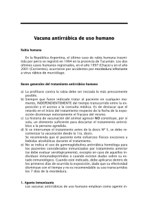 Vacuna antirrábica de uso humano - Ministerio de Salud de la Nación