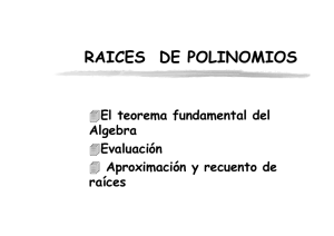 07a. RAICES DE POLINOMIOS