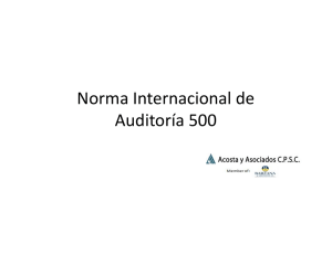 Norma Internacional de Auditoría 500