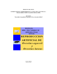 REPRODUCCION ARTIFICIAL DE Orestias agassii y Orestias luteus