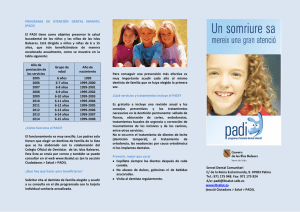 PROGRAMA DE ATENCIÓN DENTAL INFANTIL (PADI)