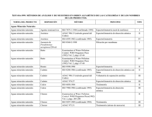 XOT-016-1999. MÉTODOS DE ANÁLISIS Y DE