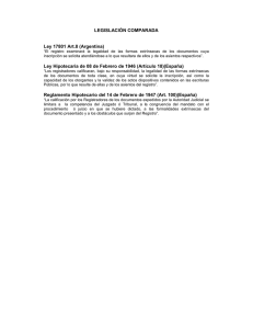 LEGISLACIÓN COMPARADA Ley 17801 Art.8 (Argentina)