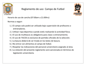 Reglamento de uso Campo de Futbol