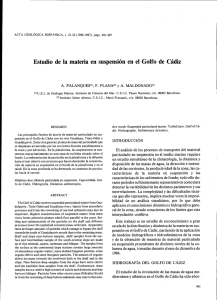 Estudio de la materia en suspensión en el Golfo de Cádiz