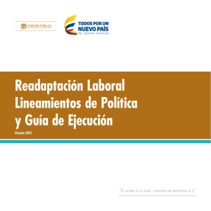 Readaptación Laboral Lineamientos de Política y Guía de Ejecución